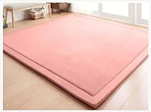 Stylish Coral Velvet Mat,  Handmade weaving Plush Foam Play Crawling mat for Baby, Toddler, and Children Play Mat, Yoga Mat, Exercise Mat-Cushy- Soft & Thick Hypoallergenic, Non-toxic, Reversible