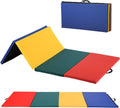 Tumbling Mats Gymnastics Tumbling Mats Foldable Foldable Yoga Mat Thick PU Leather Exercise Mat With Carrying Handles for home Workout outdoor Gymnastics Yoga Pilates