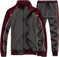 Men's Tracksuit 2 Pieces Sweat Suits Casual Full Zip Long Sleeve Outfit Sports Jogging Suits Set
