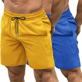 Men's 2 Pack Gym Workout Shorts 7 Inch Quick Dry Athletic Shorts Lightweight Running Shorts with Pockets