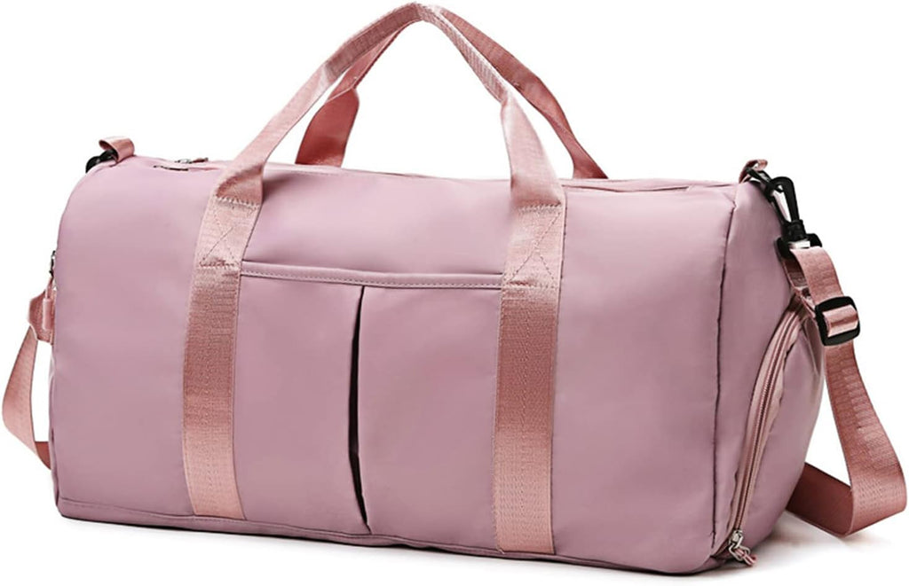 Sports Gym Bag with Wet Pocket & Shoes Compartment, Waterproof Shoulder  Bag for Women and Men Swim Sports Travel Gym Bag Lightweight and easy Carry on Pink