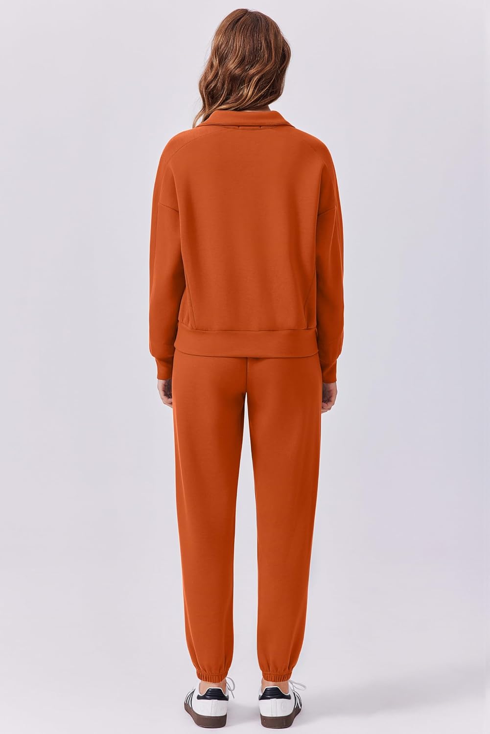 2 Piece Sets for Women 2024 Fall Outfits Tracksuit Long Sleeve Half Zip Sweatshirt Jogger Sweatpants Matching Set