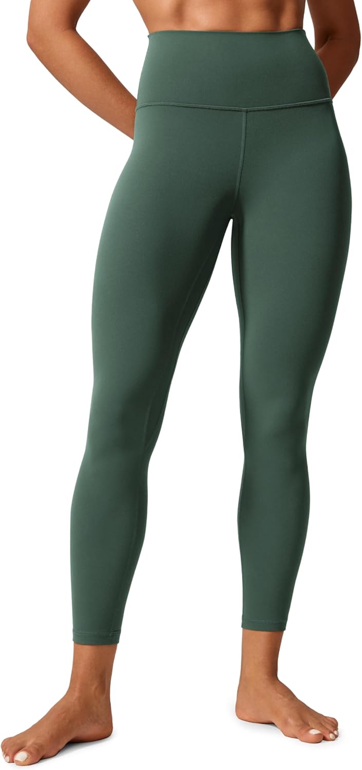 Womens  High Waisted Workout Leggings 25" - Pilates Gym Athletic Yoga Pants Buttery Soft