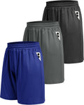 5 Pack Athletic Gym Mens Shorts - Workout Black Quick Dry Basketball Shorts with Pockets for Running Casual Activewear