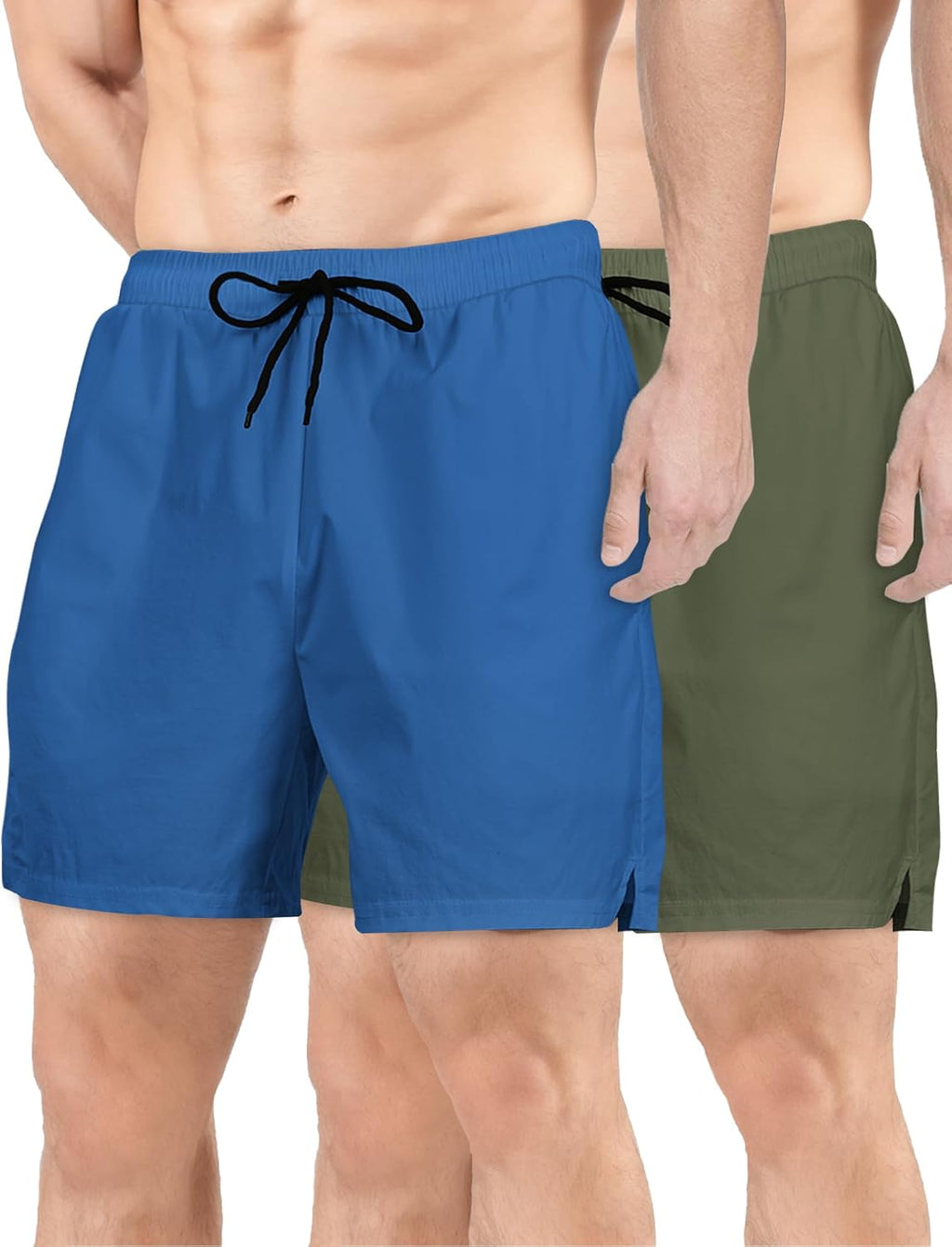 2 Pack Mens Athletic Shorts 5 Inch Inseam Workout Gym Running Shorts for Men Quick Dry Lightweight Summer Shorts