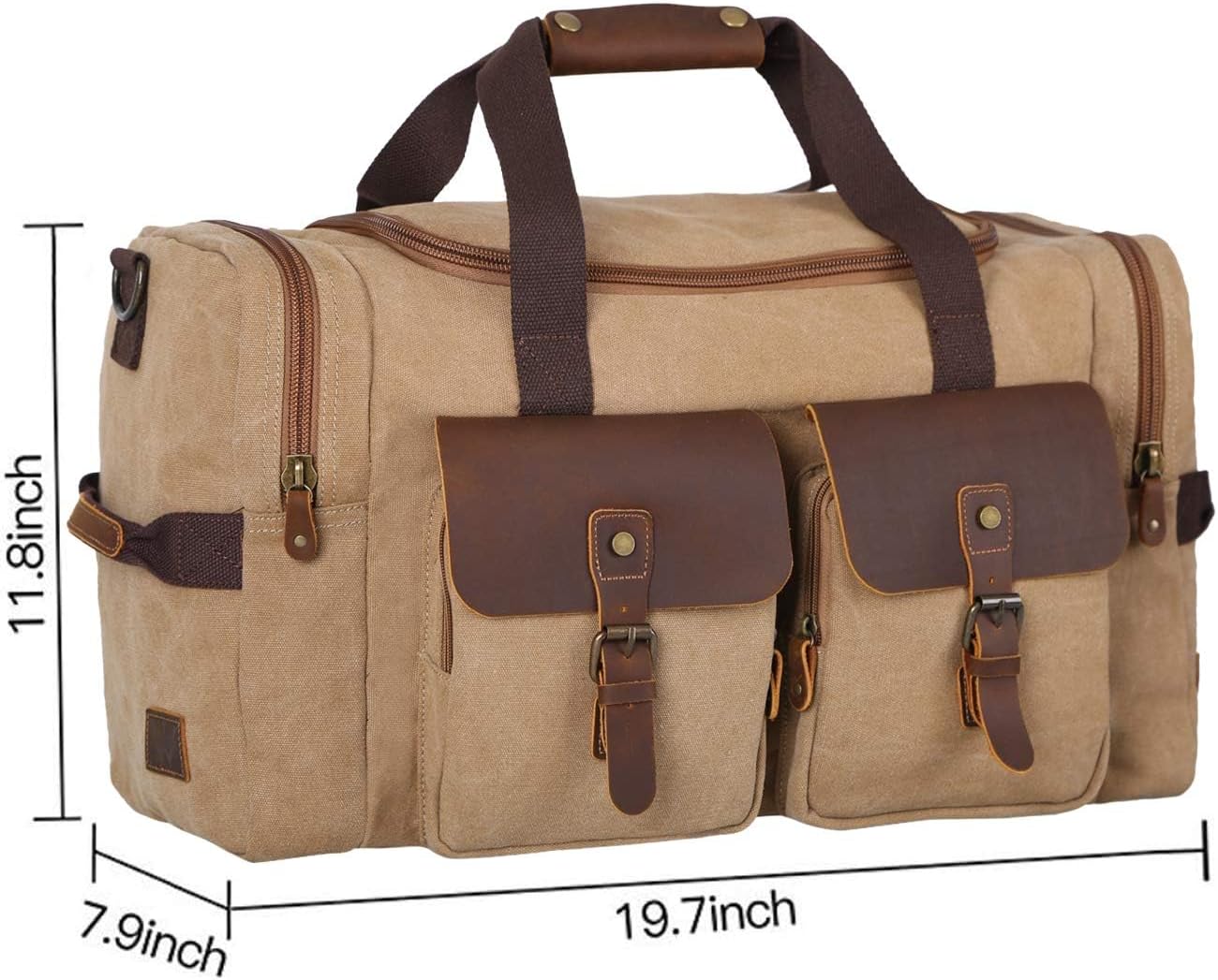 Duffel Bag Travel  Duffle Bag Luggage Bags for Men Women Overnight Carry on Bag Gym Bag with Shoes Compartment Brown