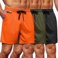 Men's Gym Shorts 3 Pack Mesh Athletic Workout Shorts Lightweight Quick Dry Drawstring Shorts with Pockets