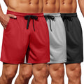 Men's Gym Shorts 3 Pack Mesh Athletic Workout Shorts Lightweight Quick Dry Drawstring Shorts with Pockets