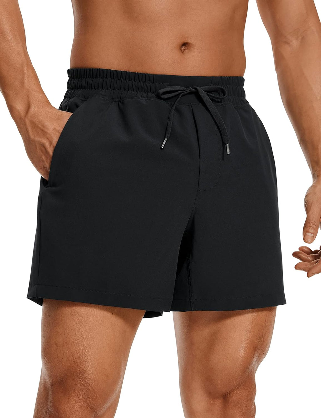 Men's Linerless Workout Shorts - 5'' Lightweight Quick Dry for Running Sports Athletic Gym with Pockets