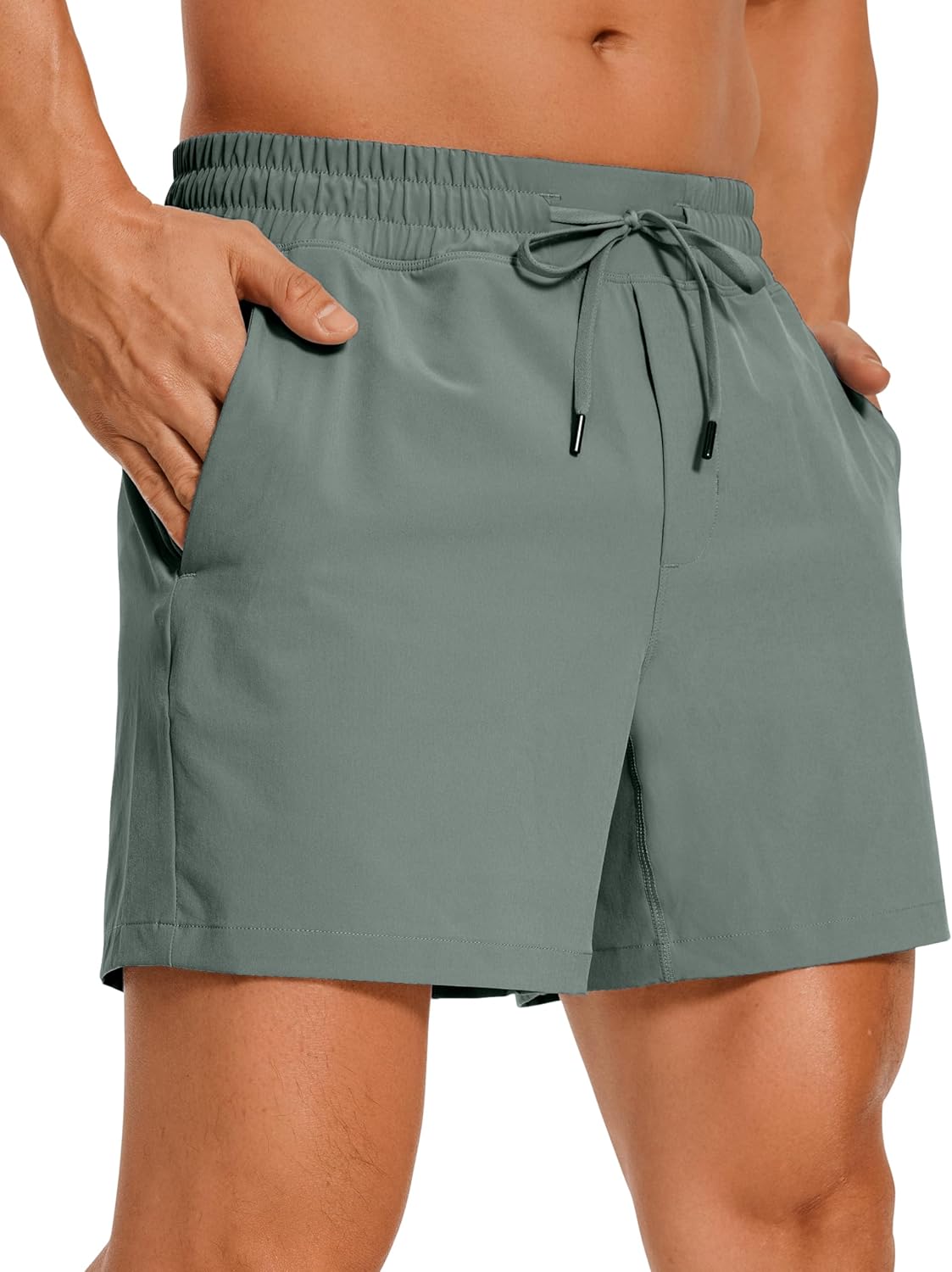 Men's Linerless Workout Shorts - 5'' Lightweight Quick Dry for Running Sports Athletic Gym with Pockets