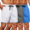 Men's Gym Shorts 3 Pack Mesh Athletic Workout Shorts Lightweight Quick Dry Drawstring Shorts with Pockets